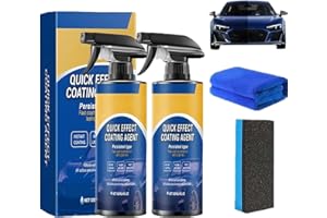 VIBBANG Quick Effect Coating Agent, 2Pièces Quick Effect Coating Agent for Car, Spray de Revêtement de Voiture Protection 3 en 1, Éliminateur de Rayures pour Voiture, Spray de Revêtement de Protection