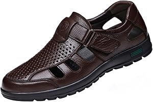DADAWEN Men's Fisherman Sandal Leather Mules