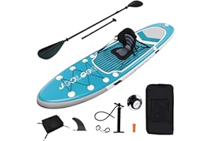 JOOLOOG SUP Board Inflatable Stand Up Paddle Board 300 kg 6 Inch Thick with Paddling Board Accessories for Adults and Teenagers 10'2/10'5" Length