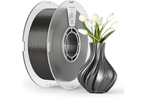 kexcelled PLA Soie Filamento per Stampa 3D 1,75 mm +/- 0,03 mm, Finitura Brillante e Seta, Buona Resa Colore, Adatto a Moltissime Stampanti FDM, Bobina da 1 kg (2,2 lbs), Nero