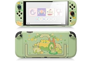 GeekShare Schutzhülle kompatibel mit Switch 2, Harte, schlanke PC-Hülle, dockbares Design für Switch 2 Konsole und JC-Controller – Matcha-Frosch