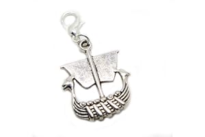 JewelleryJoy viking boat Clip On Bead for European Bracelet Charm Bracelets Charms pendants
