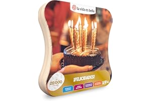 LA Vida ES Bella - Caja Regalo para Hombre o Mujer - ¡Felicidades! - Ideas Regalos Originales - 1 Experiencia de Estancia, gastronomía, Bienestar o Aventura para 1 o 2 Personas