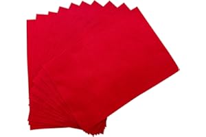 JANRAX Pack of 10 A4 Red Coloured Felt 180gsm Sheets