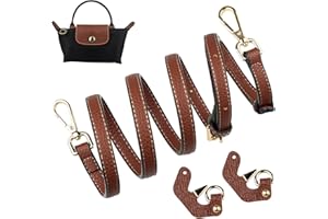 SOPROM Correa para el hombro para Longchamp Le Pliage Original Mini Bag, correa para el hombro, bandolera, bandolera, correa para el hombro para Long Champ con asa larga (ancho: 12 mm, color: marrón)