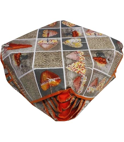 Set 6 Cuscini Sedie Cucina Russo Tessuti - Stampa Mappamondo Beige 40x40cm