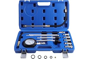 WiMas 11 Stück Kompressionsmessgerät Kompressionstester Kompressionsprüfer Benzin, Zylinder Kompressionsmesser Kompressionstest Kompressionstester für Benzinmotoren