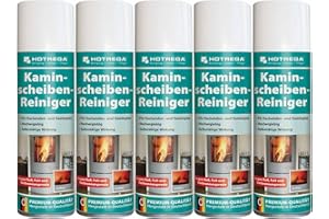 HOTREGA Lot de 5 nettoyants pour vitres de cheminée sans effort pour enlever la suie du verre de cheminée - 300 ml