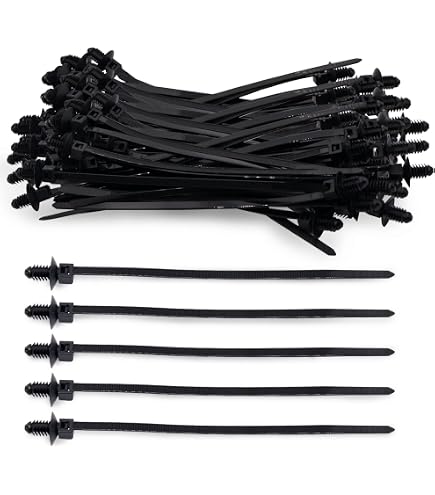 100x Universal-Kabelbinderschnallen Aus Nylon – S Produktbild-Vorschau 11