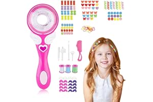 23GUANYI Trenzador de Pelo para Niñas, Accesorios Pelo Niña, Trenzador Automático Cabello para Niños, Máquina Eléctrico de Hacer Trenzas, Hair Braider, Navidad Regalos para 3-14 Años Niñas (Rosado)