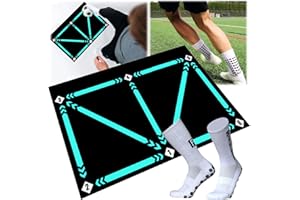 BLOOOK Esterilla de fútbol (90 x 60 cm) – Esterilla de fútbol interior para el hogar, solo entrenador de fútbol, ayuda para entrenamiento de fútbol, material de fútbol/accesorios de fútbol