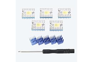 TOAIOT Stepstick Mute TMC2209 V3.1 Modo UART de controlador de motor paso a paso con disipador térmico para rampas Reprap1.4 MKS Gen/SKR V1.3 Rampes MKS GEN L1.4/1.5/1.6 Tarjeta de control 5 unidades