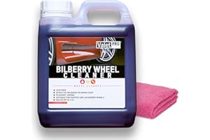 detailmate ValetPro Bilberry Wheel Cleaner - Bidón de 1 litro - Limpiador concentrado de llantas de microfibra, 40 x 40 cm
