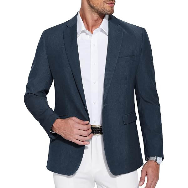 Blazer Uomo Slim Fit Doppiopetto – Giacca Elegante Casual Con Risvolto, Perfetta Per Lavoro, Matrimoni E Cene