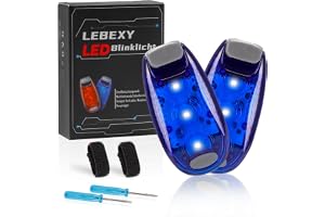 LEBEXY LED-blinkande ljus, säkerhetsljus, set om 2 stycken, tre ljuslägen