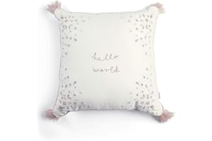 Mamas & Papas Welcome to The World Hello World Nursery Cushion, Pink