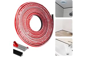 QINERSAW Modanatura a Corona Flessibile Nero da 5 Metri 9x12mm Modanatura Autoadesiva Flessibile Striscia di Bordatura per Pareti Angolari Strisce per Modanature da Parete