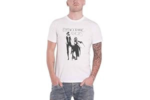 ROCK OFF Fleetwood Mac T Shirt Rumours Band Logo Official Mens White M