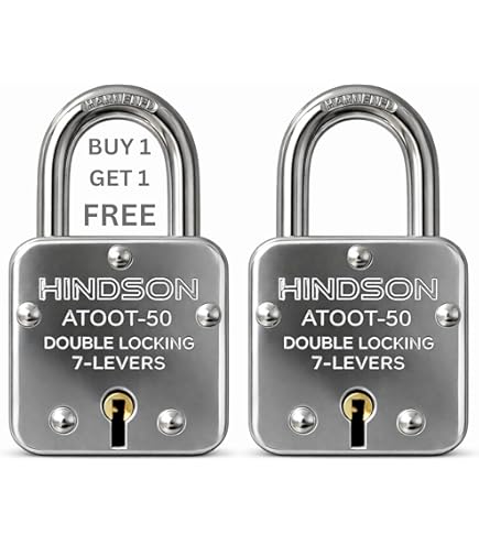 Jaguar Steel 8 Levers Shutter Lock (Pack of 4, Silver) : Amazon.in