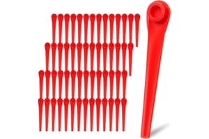 Chuancheng 100Pcs Replacement Plastic Grass Trimmer Blades for Flymo SimpliTrim FLY083-GA400 for Gardena 9823 9825 9820 9821 Strimmer