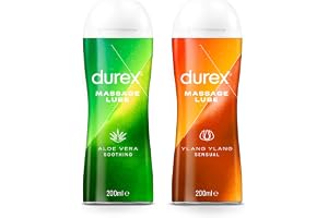 Durex Play 2-in-1 Massage & Lubricant 400 ml (2 x 200 ml, Aloe Vera + Ylang Ylang)