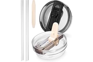 Hixava 2 Stück Auslaufsicherer Ersatzdeckel,Stanley Cup Deckel Deckel Stanley Cup Dicht Ersatzdeckel Für 40oz Becher Wiederverwendbare Auslaufsichere Staubdichte Tumbler Abdeckungen (Schwarz und weiß)