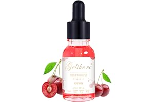 Gelike ec Huile essentielle de vitamine B&E pour cuticules,15 ml,Traitement des cuticules endommagées et sèches pour les soins des ongles,Réparation de la croissance (cerise)