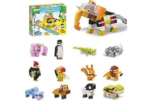 JoyJoyful Kids Party Bag Fillers for Kids, 12 Packs Animal Blocks Building Sets Gifts for 5 6 7 8 9 10 Boys Girls, Birthday Christmasm Favors Goodie Bags Stuffers, School Rewards Prize Supplies