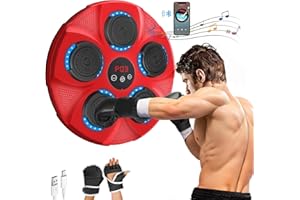 Inmorven Music Boxing Machine with Gloves, Smart Bluetooth Boxing Pad Wall Mounted, Home Smart Boxing, Electronic Focus Agility Training Digital musical Boxing set for Kids and Adults
