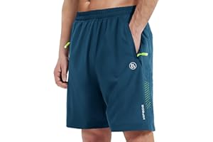 HIFEOS Pantaloncini Sportivi Uomo Pantaloncini Palestra Uomo con Tasca con Cerniera per Running Fitness Tennis Jogging Pantaloncini Uomo Leggero