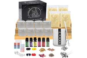 TEPENAR DIY Kerzenherstellung Kit - Kerzen selber Machen Set Duftkerze Geschenke mit Sojawachs, Kerzendosen(Silber), Dochthalter, Bienenwachs, Schmelztopf als Frauen Kindertag Geschenk