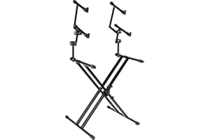 QUIK-LOK Quik Lok QL/623 Double Braced Triple Tier Keyboard Stand - Black