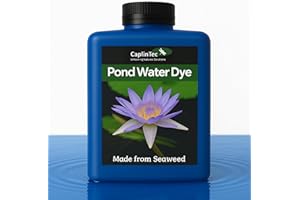 CaplinTec Blue Pond Dye | Eco-Friendly Blue Liquid Pond Dye Safe for Fish and Wildlife | Pond Algae Control & Weed Prevention | Water Garden Pond Treatment 3000 Litres Coverage (100 ml, Blue)