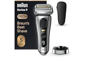 Braun Rasoir Electrique Hommes Series 9 PRO+ 9517s, Etanche, Lame ProLift Et Tondeuse Pro Trimmer Pour Rasage De Précision, Kit Barbe Homme Avec 5 Eléments De Rasage Et Brosse De Nettoyage Et Etui