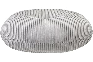 ‎XDREAM XDREAM Bodenkissen aus Kord Ø 105 cm | Yogakissen, Meditationskissen, Sitzkissen, Sitzpouf mit hochwertigem Kordbezug | Oeko TEX Zertifiziert | Höhe 25 cm