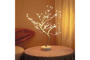 RINTEA Albero Bonsai LED, 108 Luci Led Albero di Natale, 8 Modalità, Alimentazione a Batteria/USB, DIY Regolazione dei rami per Natale, Pasquali, Soggiorno, Addobbi Natalizi per la Casa (1Pcs)