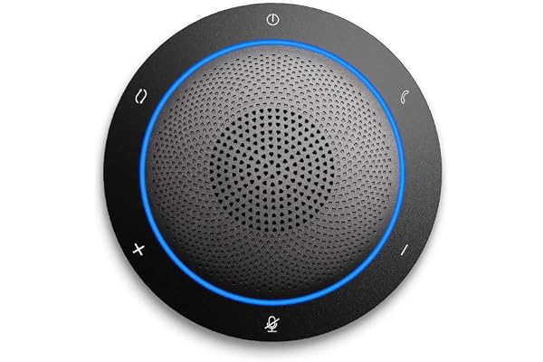 Kaysuda Bluetooth Conférence Haut-Parleur Microphone sans Fil pour téléphone Portable et Ordinateur, Bureau à Haut-Parleur USB pour Skype, Zoom
