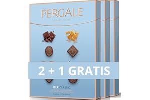 IMPERIAL COAST Caja de Bombones, chocolate con leche para regalar Pergalé 113gr – Sabores: Trufa, Caramelo, Chocolate y Avellana – 16 unidades (Milk Classic, 3 x 2 unidades)