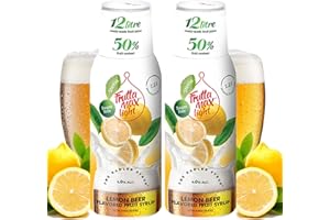 ‎FRUTTAMAX 2 x Light - Niskowęglowodanowy - Syrop Fitness by FruttaMax | Zero cukru | ze Stewią | 50-60% zawartość owoców (2 x 500ml) (2 x Cytrynowy-Radler Light)
