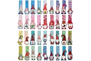 HIQE-FL Segnalibri Magnetici,36 Pezzi Natale Segnalibri Magnetiche,Regali di Natale,Amici,Insegnanti,Amanti Della Lettur