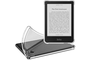 FINTIE Étui Compatible avec 6” Kobo Clara Colour/BW 2024 et Kobo Clara 2E 2022, Coque Arrière Fine Légère Housse en TPU Souple Antichoc, Transparent