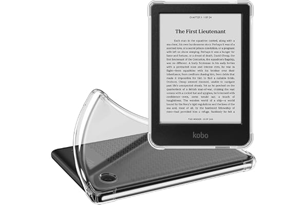 Fintie Clear fodral för Tolino Shine 5 (2024)/Shine Color & Kobo Clara BW(2024)/Clara Colour 6 tums e-reader, genomskinligt, mjukt TPU-fodral, stötsäkert repskydd
