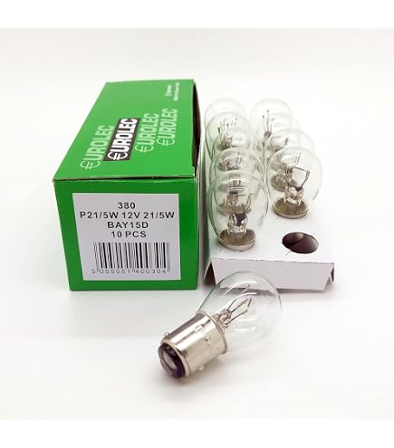10x Eurolec 581 PY21W Amber Indicator Bulbs - 12v 21w Bayonet (BAU15S)