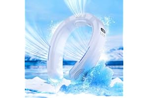 Monave ventilatore da collo, ventilatore portatile da collo 3 regolazioni di velocità 3 ventole silenziose,Viaggi e Sport