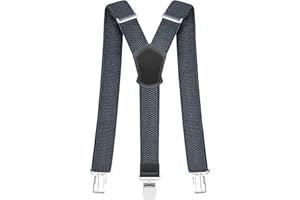 PEJOYE Tirantes Hombre 40 mm Ancho Tirantes para Pantalones Hombre Elegante Retro Y Forma con Clips Extra Fuerte Amplio Adjustable Elastics Fuerte Una Talla Para Todos