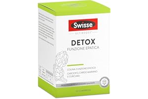 SWISSE Detox - Colina Integratore con Cardo Mariano, Curcuma ed Estratto di Carciofo, Integratori Alimentari per Supporto Funzione Epatica - 60 Compresse Rivestite, Facili da Deglutire, Made in Italy
