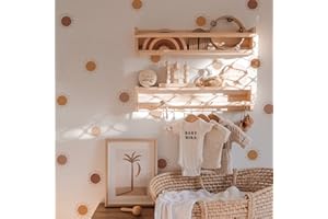 funlife Cute Boho Sun Wall Decal, Peel and Stick Wall Stickers, Transparent PVC Kids Wall Art Decor for Revamping Nursery Bedroom Playroom