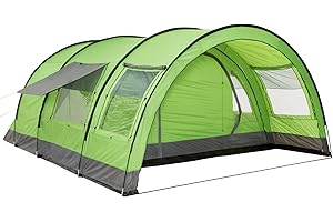 CampFeuer Tente Tunnel pour 6 Personnes Relax6 | Tente Tunnel Variable avec Cabine de Couchage séparable et 5.000 mm de Colonne d'eau | Tente de Groupe | Tente de Camping