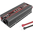 DATOUBOSS 1200W Inverter 12V to 230V Pure Sine Voltage Converter Peak Power 2500W with EU Plugs, USB Output and LED Indicator for Home Appliances Car Caravan Truck