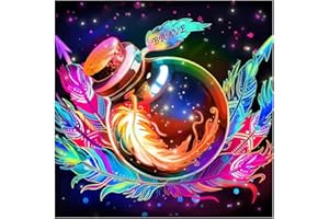 Rheskbecy Diamond Painting für Erwachsene,DIY 5D Diamant Painting Home Wall Decor,AB-Diamond Painting Kristallflasche 35x35cm